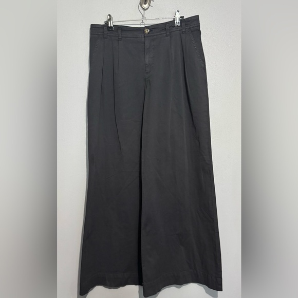 Anthropologie Other - Anthropologie Black Dark Gray Wide Leg Dress Pants Womens Size 6
